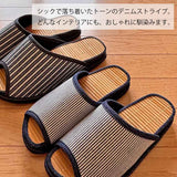 シックで落ち着いたトーンのデニムストライプ。