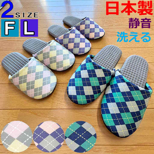 アーガイルチェック中ワッフルソフト
