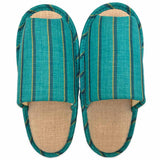 先染めストライプ中無地外縫いLサイズスリッパ